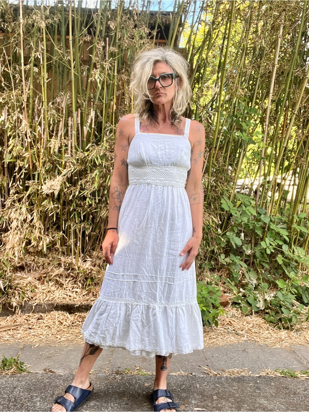 Bloomingdale’s 1990’s vintage linen/cotton sundress women’s size small